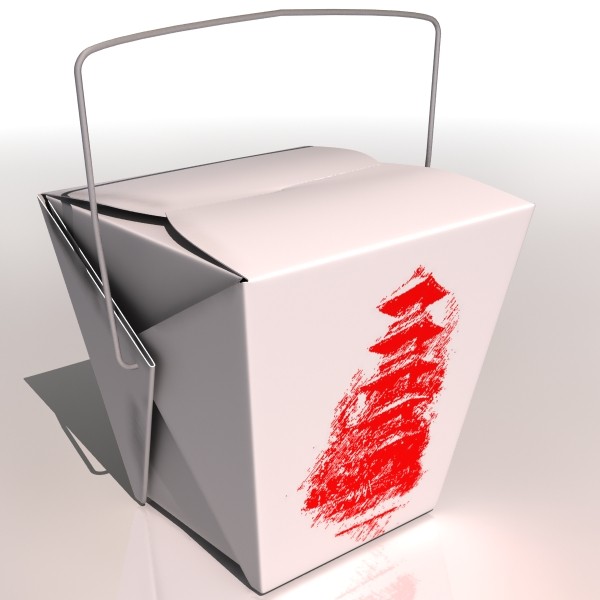 3d model of chinese box - chinese take out box by shadesofreal